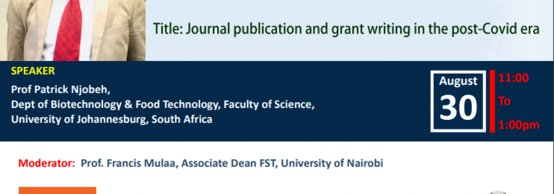 Journal Publication and Grant proposal writing in the post Covid19 era: A webinar
