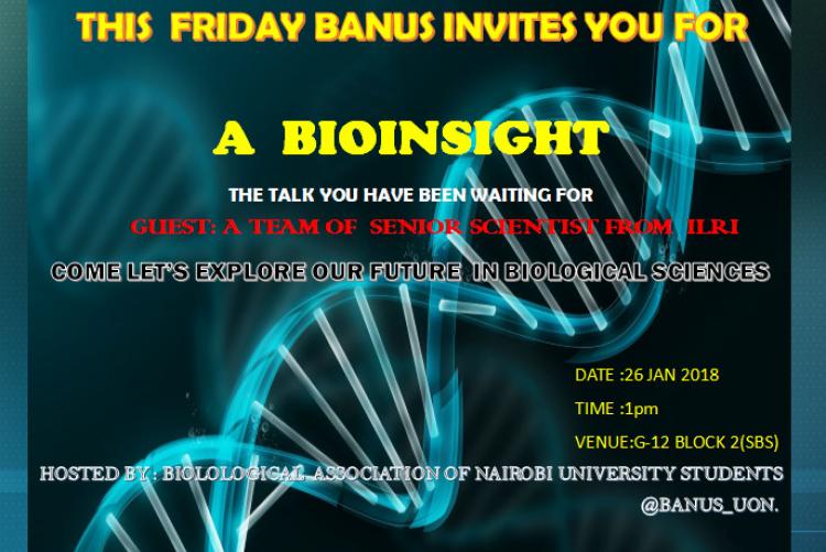 students and staff are invited to attend in big numbers in the Bioinsight talk